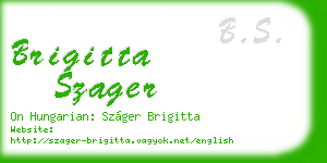 brigitta szager business card